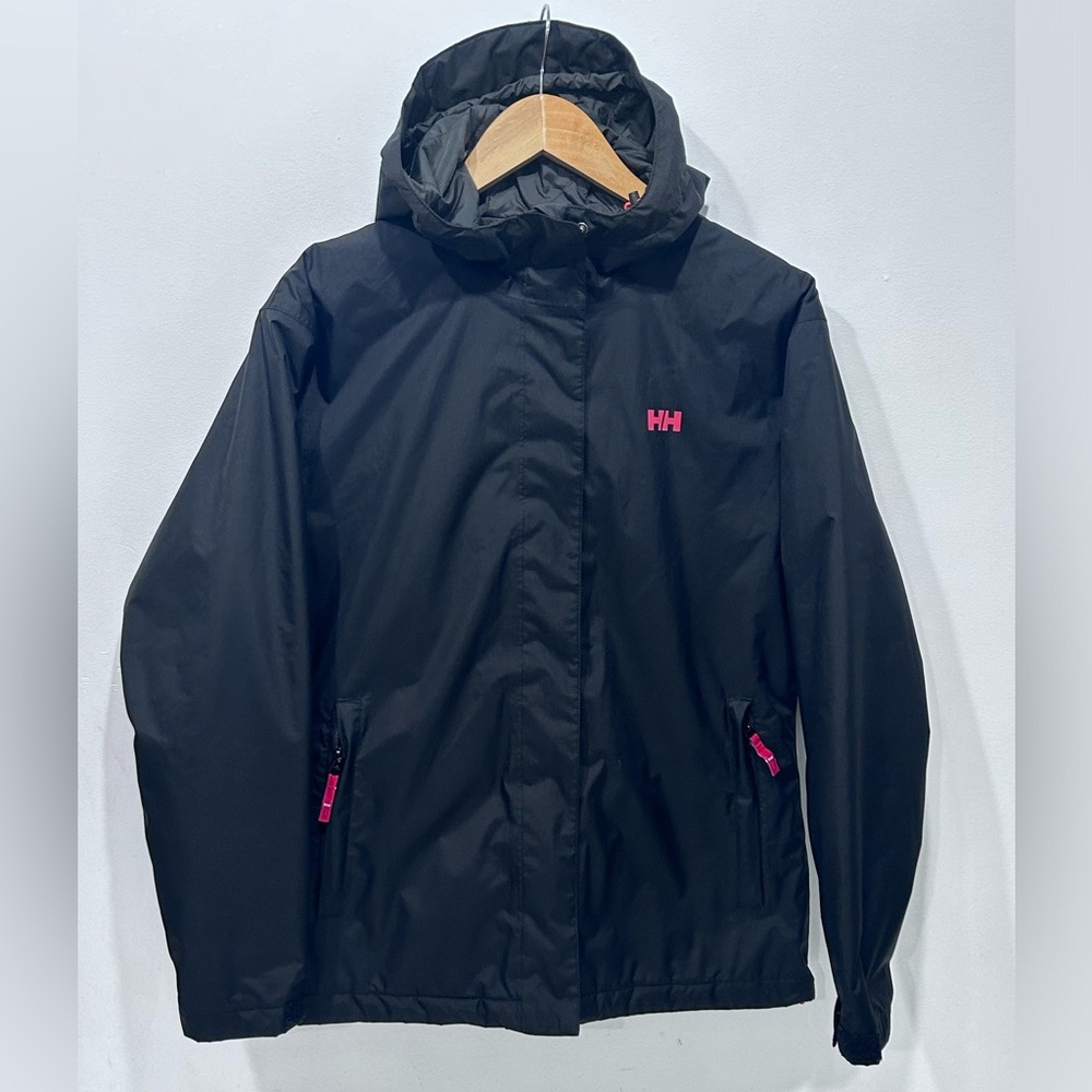Helly Hansen Aden Insulated Helly Tech Rain Jacket‎ Black Hooded Women’s M